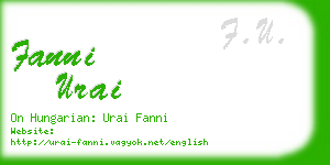 fanni urai business card